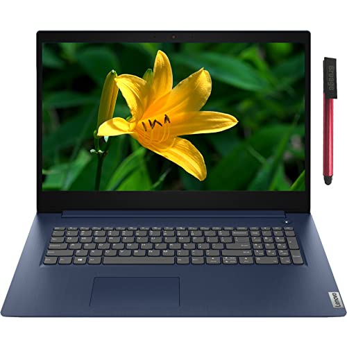 Lenovo IdeaPad 3 17 17.3" HD+ Laptop Computer, Intel Core i3-1115G4 (Beat i5-8365U), 4GB DDR4 RAM, 1TB HDD, WiFi 6, Bluetooth 5.1, Type-C, Fingerprint Reader, Abyss Blue, Windows 10, 64GB Flash Drive