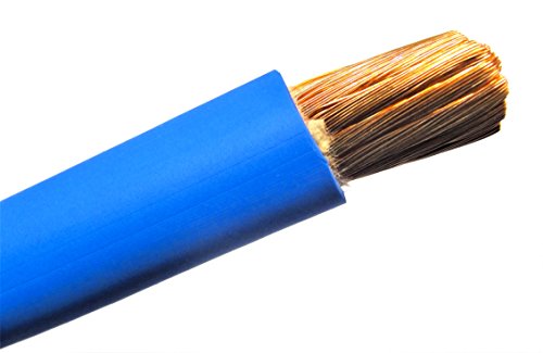 2 AWG HEAVY DUTY Extra Flexible Welding Lead Car Audio Battery Cable 600 VOLT - Made in the USA (250 FT, Blue)