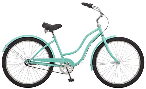 Schwinn Mikko Adult Beach Cruiser Bike, Featuring 17-Inch/Medium Steel Step-Over Frames, 3-Speed Drivetrains, Teal