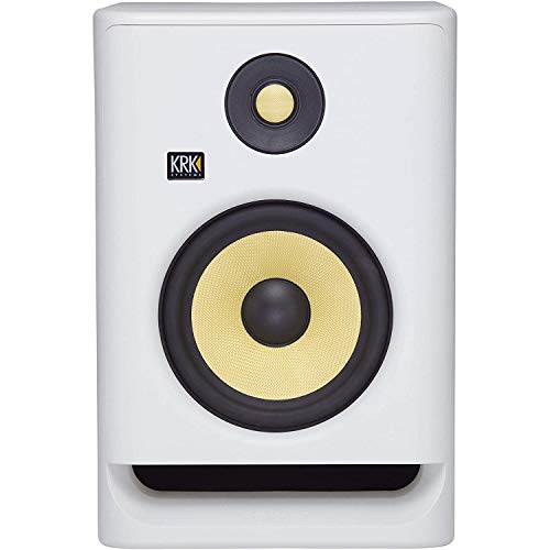 (2) KRK ROKIT RP7 G4 7" Bi-Amped Studio Monitor DSP Speakers White Noise Edition