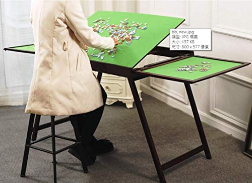 (US Stock) Adults Kids Children Wood Jigsaw Puzzle Table Large Portable Folding Table for Puzzle Games Home Furniture - Suitable for 1500pcs Puzzles