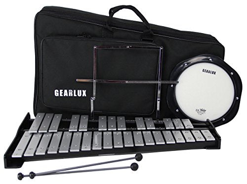 Gearlux 20-Note Glockenspiel Bell Set with Carrying BaG