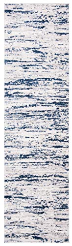 Safavieh Amelia Collection ALA768B Modern Contemporary Abstract Area Rug, 8' x 10', Grey/Navy