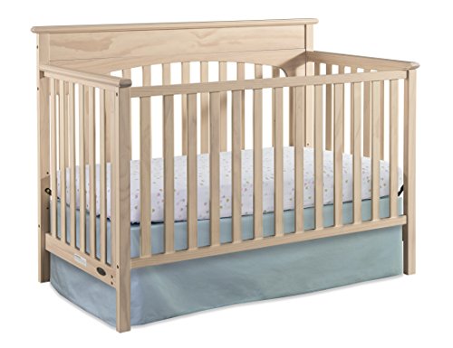 Graco Lauren 4in1 Convertible Crib, Whitewash, Easily Converts to Toddler Bed/Full Bed