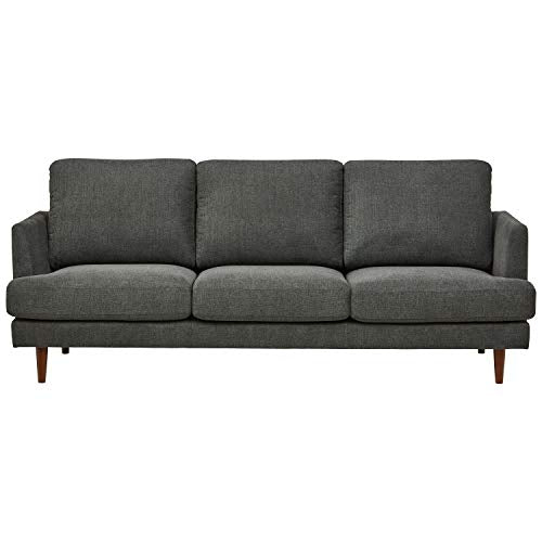 Rivet Goodwin Modern Sofa, 88.6"W, Charcoal Grey