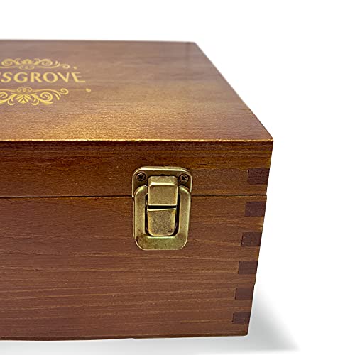 Krezy Case Personalized Liquor Decanter & Whiskey Glasses - Decanter for Groomsmen - Decanter with 2 Whiskey glasses - Classic design with name engraved - Anniversary, Engagement Decanter