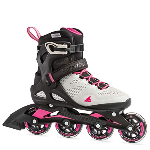 Rollerblade Macroblade 80 Women's Adult Fitness Inline Skate, Cool Grey/Candy Pink, 6 (07955300500)