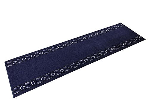 RugStylesOnline Custom Runner Trellis Border Roll Runner 26 Inch Wide x Your Length Size Choice Slip Skid Resistant Rubber Back (Royal Blue, 33 ft x 26 in)