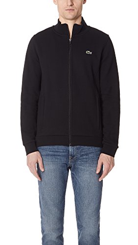 Lacoste Men's Sport Full Zip Fleece Sweatshirt, Black, Small