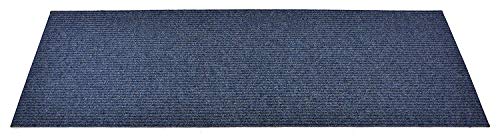 Tough Collection Custom Size Roll Runner Blue 27 in or 36 in Wide x Your Length Choice Slip Resistant Rubber Back Area Rugs and Runners (Blue, 36 in x 12 ft)