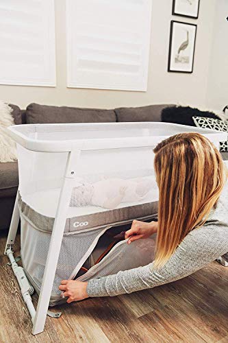 JOOVY Coo Portable Bassinet Playpen, White