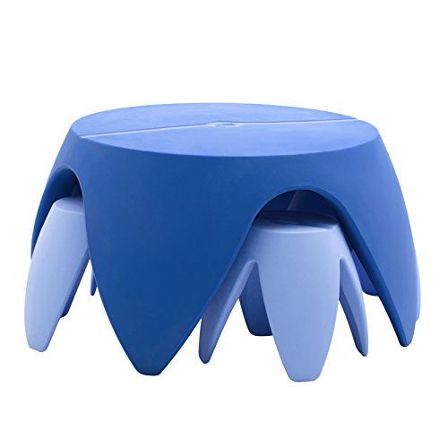 ECR4Kids Indoor/Outdoor Furniture 12" Blossom Stool, Light Orange (2-Pack)