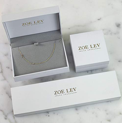 14k Yellow Gold Evil Eye Bracelet, Solid Gold Mini Evil Eye, Zoe Lev Jewelry