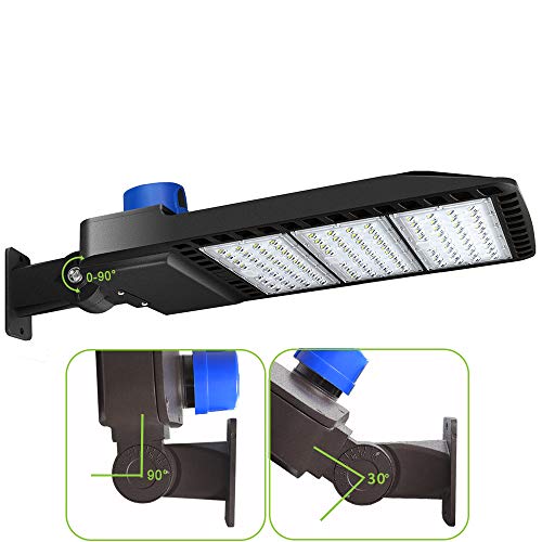 LEDMO 300W LED Parking Lot Lights with Adjustable Arm Mount Dusk-to-Dawn Photocell Sensor, Outdoor Parking Lot Lighting 36000LM, 5000K, PI65 DLC UL Listed