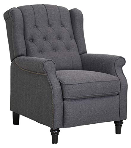 Ravenna Home Pritchard Classic Recliner, 29.1"W, Dark Grey