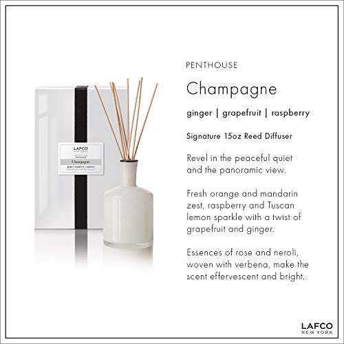 LAFCO New York Signature Scented Reed Diffuser (Champagne, Penthouse - 15 fl. oz)