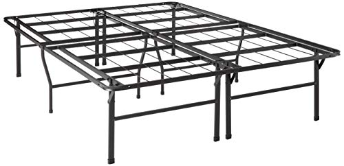 Best Price Mattress 18 Inch Metal Platform Beds w/ Heavy Duty Steel Slat Mattress Foundation (No Box Spring Needed), Black