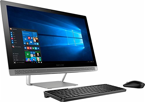 2017 Newest HP Pavilion 23" FHD Touchscreen Premium All-in-One Desktop, Intel Dual-Core i5 7400T up to 3.0GHz, 12GB DDR4 W-10 Turbo Silver