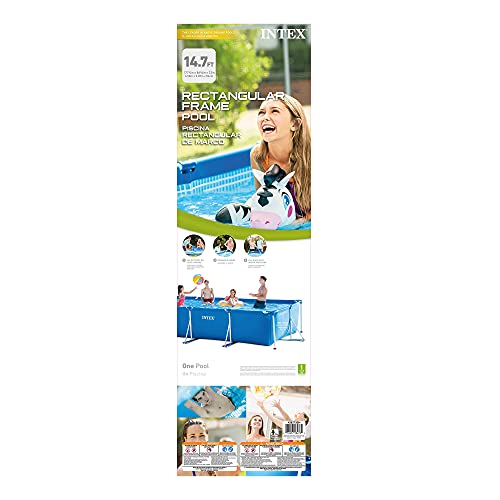 Intex 26710EH Prism 12ft x 30in Prism Frame Outdoor Above Ground Round Swimming Pool with Easy Set-Up & Fits up to 6 People (Filter Pump Not Included)