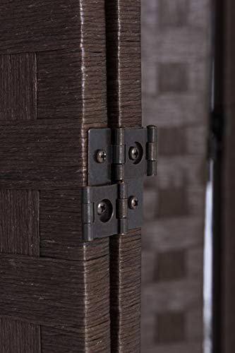 Legacy Decor Bamboo Woven Panel Room Divider, Privacy Partition Screen, 8 Panel Brown Color