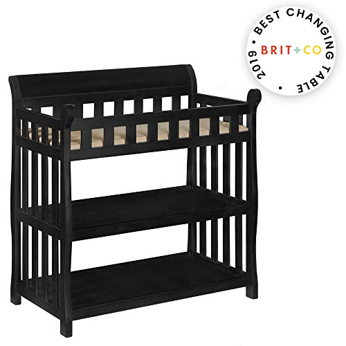 Delta Children Eclipse Changing Table with Changing Pad, Black