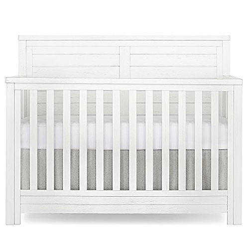 Evolur Belmar Flat 5 in 1 Convertible Crib, Weathered White