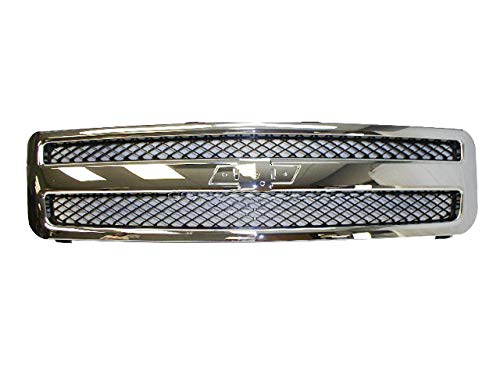 2007-2013 Chevy Silverado 1500 Pickup Grille Chrome Frame with Black Inserts GM1200572