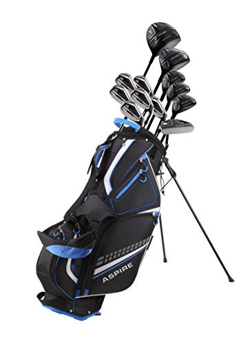 19 Piece Men's Complete Golf Club Package Set with Titanium Driver, 3 Fairway Wood with Choose Options