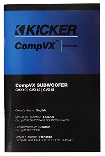 Kicker CVX154 COMPVX 15" Subwoofer Dual Voice Coil 4-Ohm 1000W