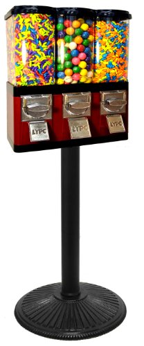 Triple Pod Candy Gumball Vending Machine (Yellow)
