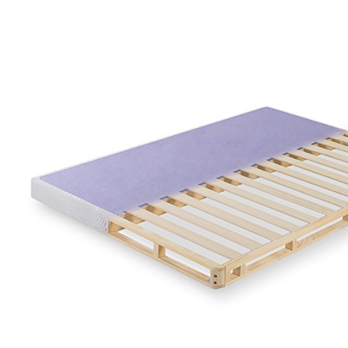 Zinus Edgar 4 Inch Wood Box Spring / Mattress Foundation / Sturdy Wood Structure / Low Profile / Easy Assembly, Full