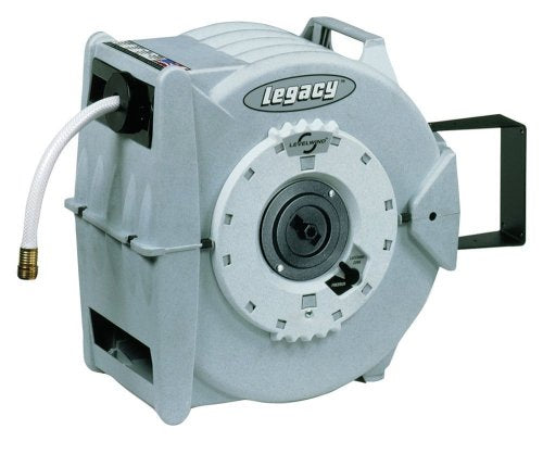 Legacy L8346 5/8 in. x 50 ft, PVC Levelwind Retractable Garden Hose Reel, (inches) x 50' (feet), White