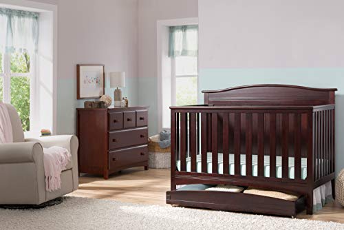 Delta Children Bennett 4-in-1 Convertible Baby Crib, Dark Chocolate