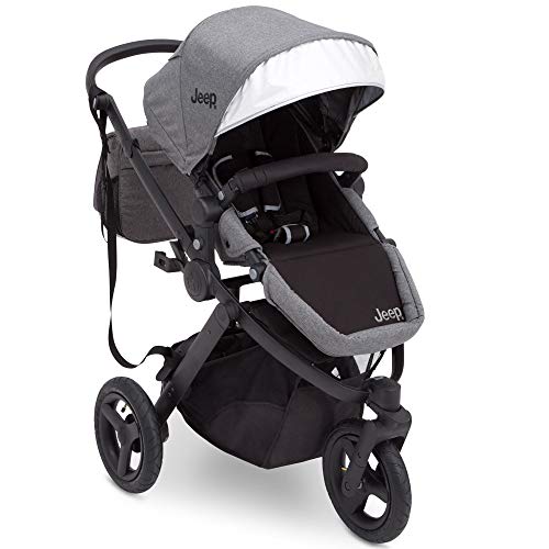 Jogging Stroller | All Terrain Baby Jogger | Sport Utility | JPMA Safety Certified | J is for Jeep Brand | Grey on Black Frame