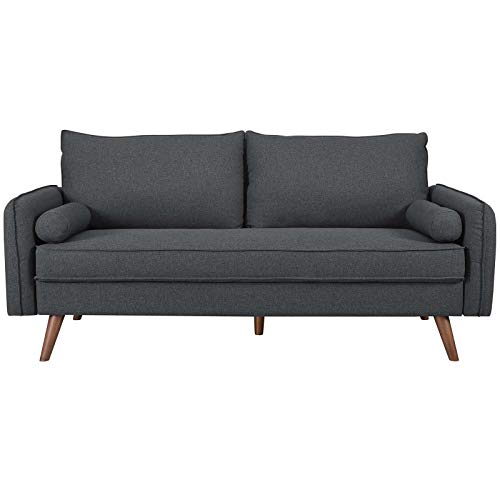 Modway Revive Contemporary Modern Fabric Upholstered Sofa In Gray