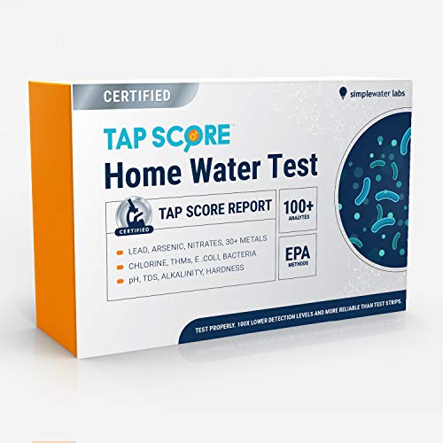 Professional Water Test by SimpleWater Labs, Certified Tap Score Home Kit