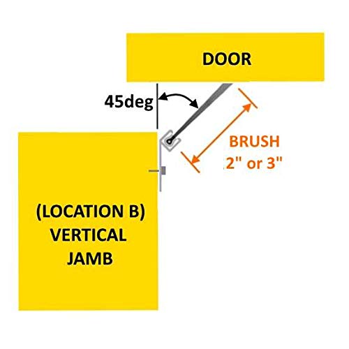 2" Brush Seal Kit for 12' Wide x 12' high Roll-up Door, Sectional Steel Door, Commercial Door, High Speed Fabric Door