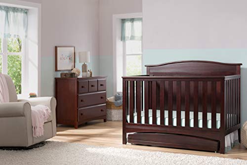 Delta Children Bennett 4-in-1 Convertible Baby Crib, Dark Chocolate