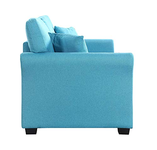 Divano Roma Furniture Classic Sofas, Blue