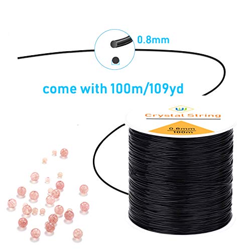 0.8mm Elastic String, Stretchy Bracelet String for Jewelry Making and Bracelet Making(109yard)