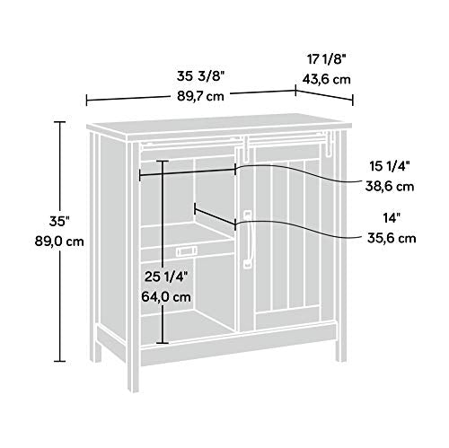 Sauder Adept Storage Accent Storage Cabinet, For TV's up to 39", Craftsman Oak finish