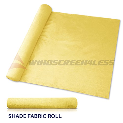 Windscreen4less Canary Yellow Sunblock Shade Cloth,95% UV Block Shade Fabric Roll 6ft x 159ft