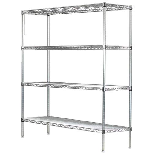12" Deep x 48" Wide x 80" High 4 Tier Chrome Starter Shelving Unit