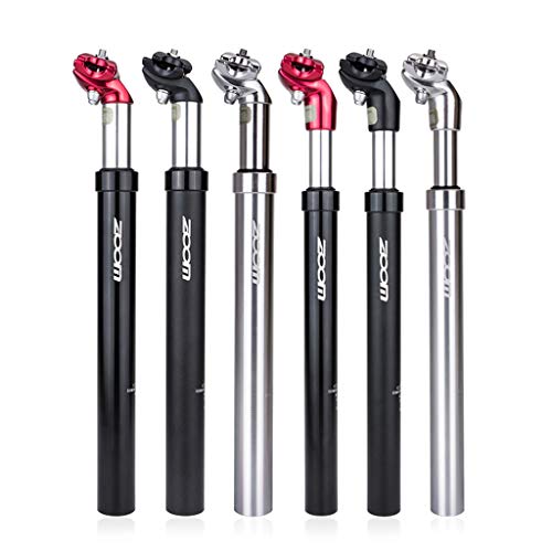 #N/A Anti-Rust Bike Suspension Seatpost Shock Absorber Damper Seat Post 27.2 30.9 31.6 mm Mountain Road Bicycle Saddle Pole Support Pipe - Black Red 31.6mm