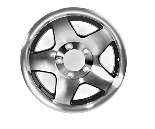 2-Pack eCustomrim Trailer Rim Wheel 14X6 5-4.5 5 Lug Aluminum Black Star Load C