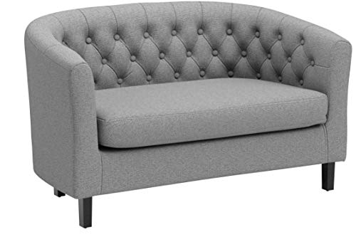 Modway Prospect Upholstered Contemporary Modern Loveseat In Light Gray