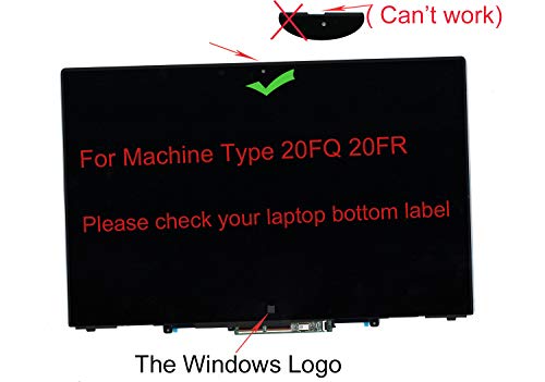 Krenew 14" Touch Screen Replacement Digitizer Glass LCD LED Display with Bezel for Lenovo ThinkPad X1 Yoga (1st Gen) 20FQ000QUS 20FQ000SUS 20FQ0054US 20FQ0055US 20FQ005XUS 20FQ002YUS (WQHD 2560x1440)