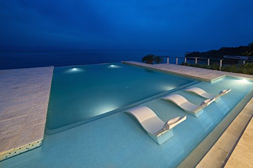 Ledge Lounger in-Pool Chaise Deep Lounge for 10-15 in. of Water (Set of 2, White)