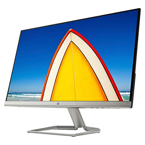 2021 HP 24f 23.8 Inch FHD (1920 x 1080) IPS LED Monitor, HDMI, VGA, AMD Radeon FreeSync, Silver + NexiGo 4K HDMI Cable Bundle