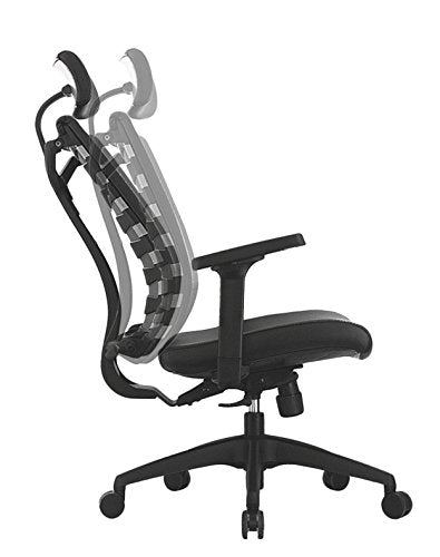 ApexDesk SK Series Ergonomic High-Back Office Chair with Adjustable Seat Height, Backrest and Armrest (PU Leather - Black)